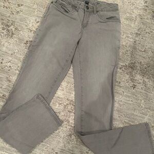 FDJ French Dressing Jeans Womens Sz 4 Gray Kylie Mid Rise Straight Stretch Denim